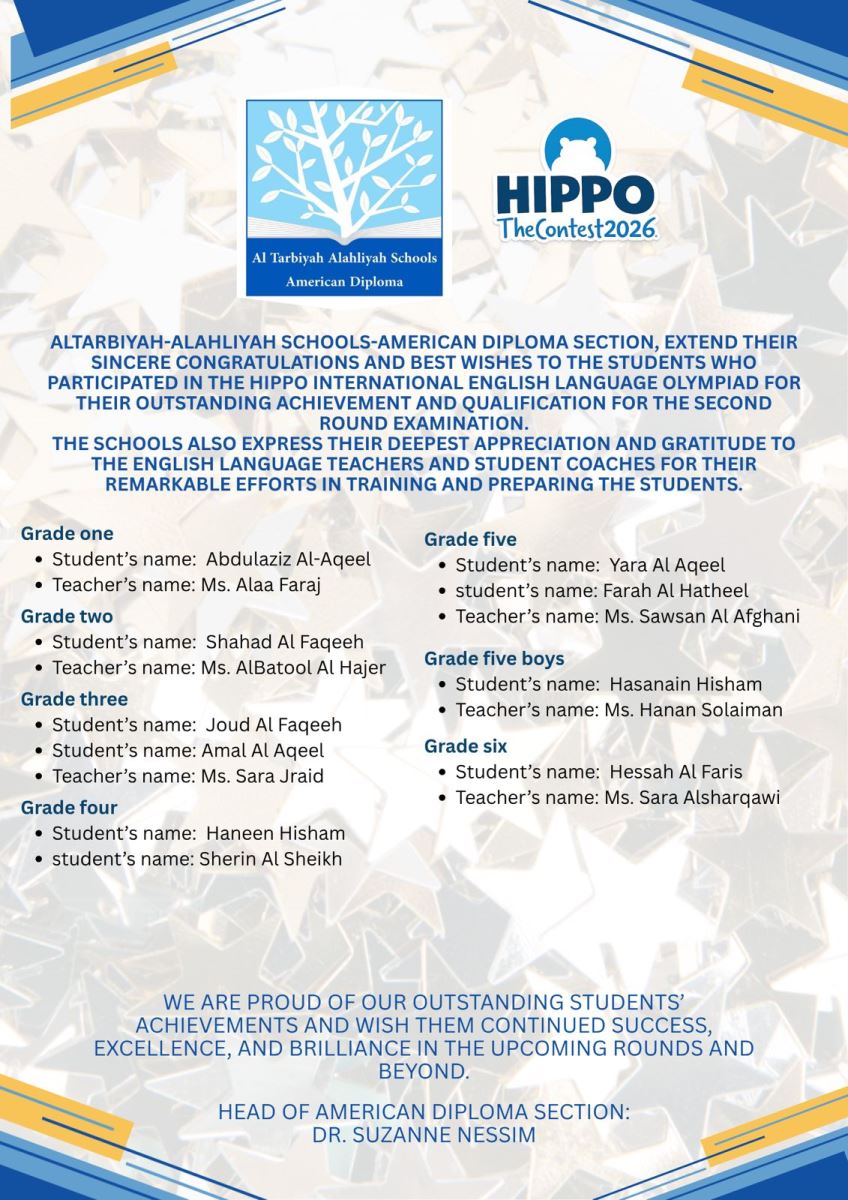 Achievement & Qualification for the Second Round of HIPPO International English